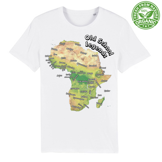 Maglietta AFRICA Bianca Unisex - Old School Legend Tshirts